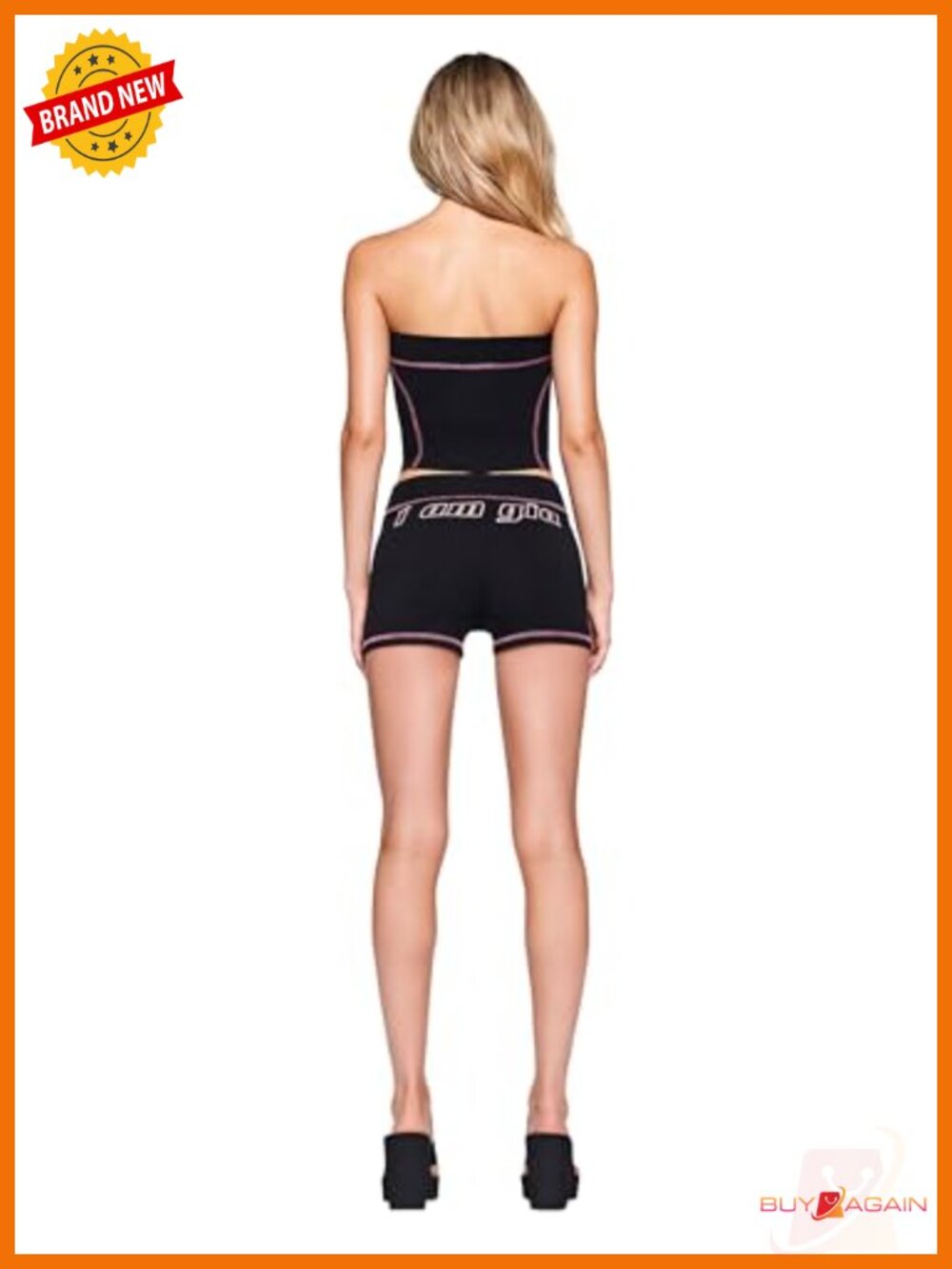 Low Rise Mini Short with Logo on Back - Picture 4 of 6